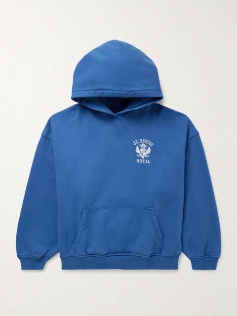 Rhude Logo-Print Cotton-Jersey Hoodie