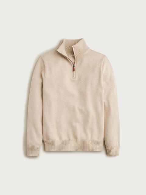 J.CREW Heritage cotton quarter-zip sweater