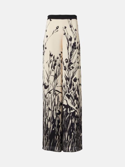 Loro Piana Kristofer printed silk wide-leg pants