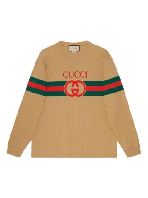 GUCCI Gucci Long Sleeve New Logo T-Shirt 'Camel' 581903-XJET2-2094