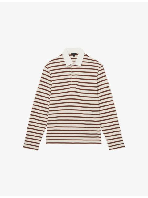 REISS Connors Rugby-Stripe Cotton Polo