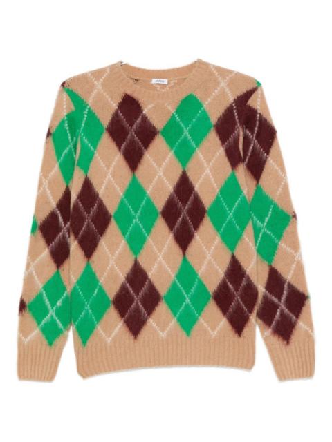 Aspesi argyle-pattern sweater