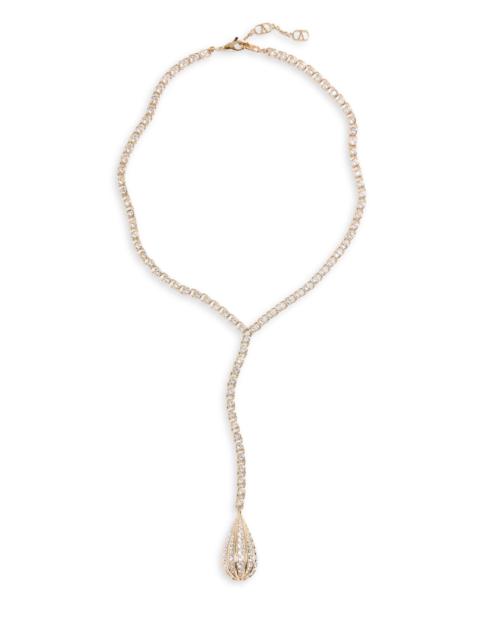 Valentino Women's Poetiques Des Gouttes Metal and Swarovski Crystal Necklace - Gold Crystal