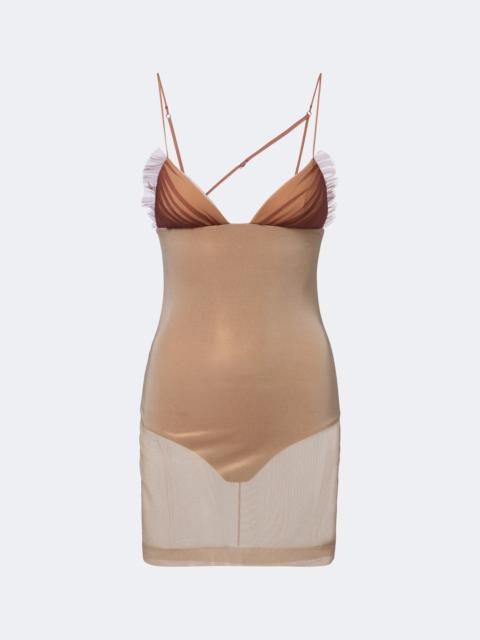NENSI DOJAKA Sheer tulle minidress
