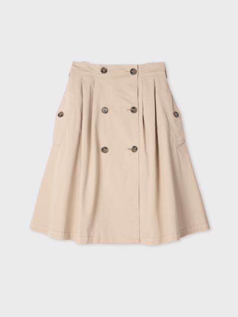Paul Smith Women's Garment Dyed Sand Button Skirt