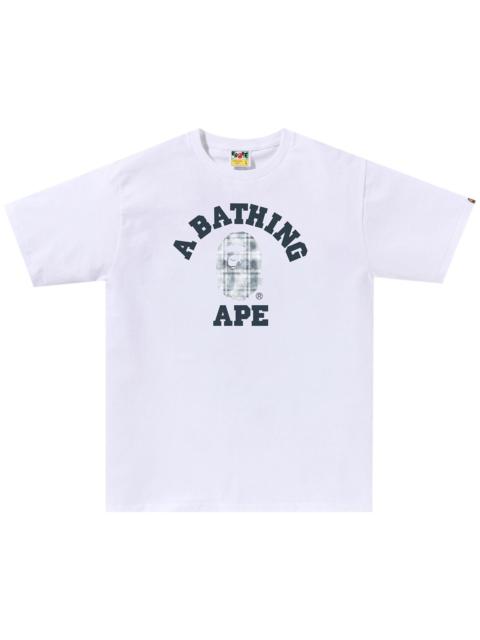 BAPE Bleach Check College Tee 'White'