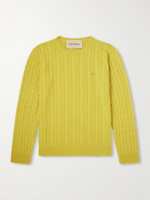 Valentino VLogo-Embellished Cashmere Sweater