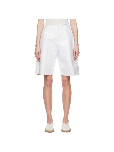 GABRIELA COLL GARMENTS White No.277 Leather Shorts