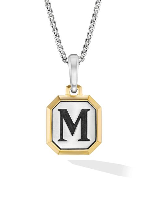 DAVID YURMAN Men's Initial Amulet in Sterling Silver - M Silver