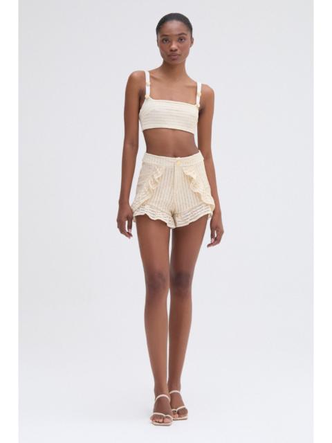 PatBO METALLIC KNIT TOP