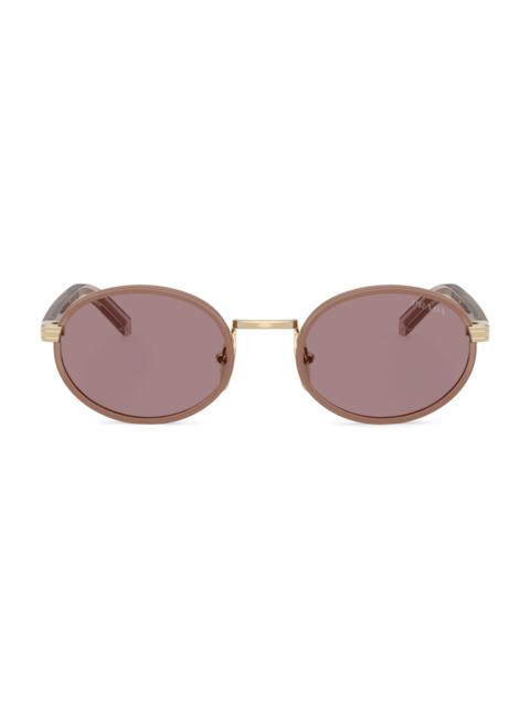 Prada Women's 52MM Oval Sunglasses - Gold Purple