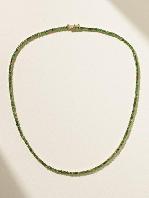 ROXANNE FIRST 14-karat gold tsavorite tennis necklace Green