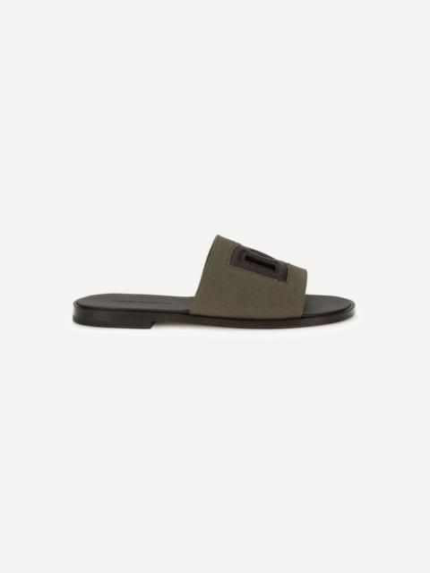 Dolce & Gabbana canvas slide Sandals