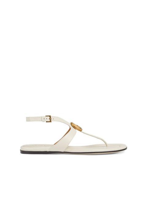 GUCCI Double G leather thong sandals