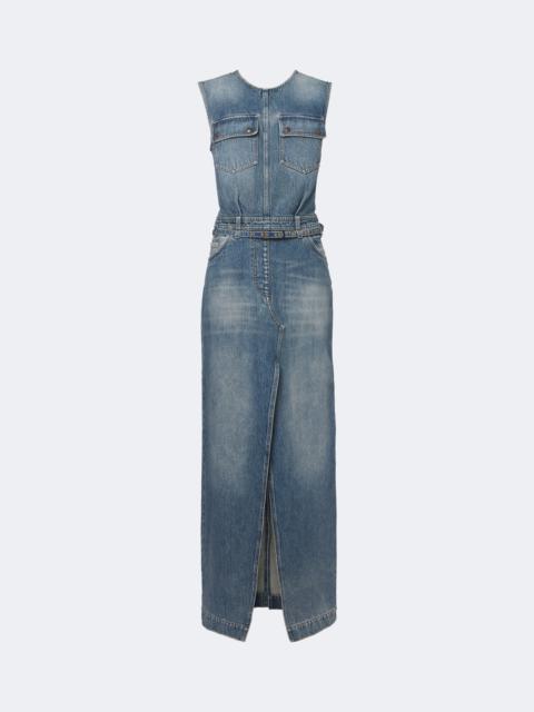 Dries Van Noten Denim faded maxi dress