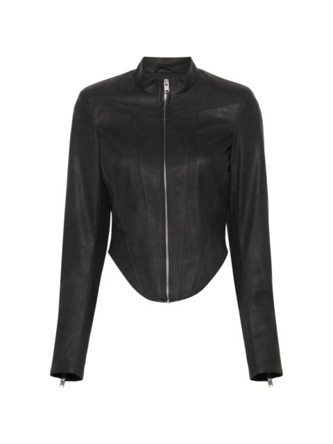 MISBHV cropped faux-leather jacket
