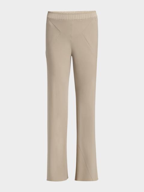GIORGIO ARMANI Triple Silk Georgette Flat Front Trousers