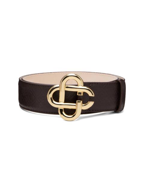 CASABLANCA Brown Monogram CC Belt
