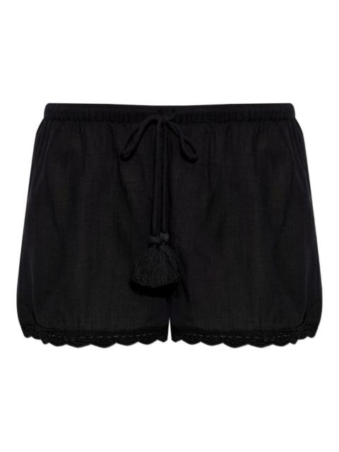 ULLA JOHNSON Aran trim shorts