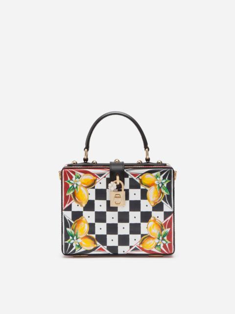 Dolce & Gabbana Dauphine calfskin Dolce Box bag with Carretto and lemon print
