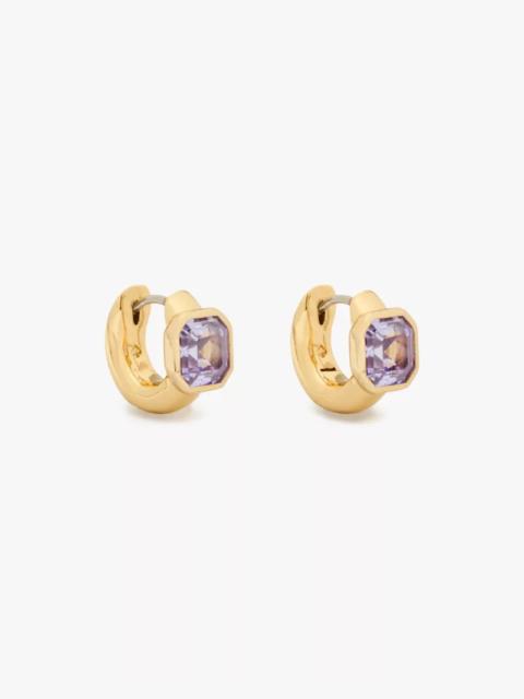 kate spade Keep Sparkling Asscher Huggies