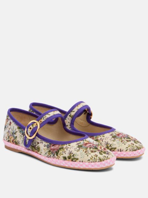 Valentino Endouce floral Mary Jane flats