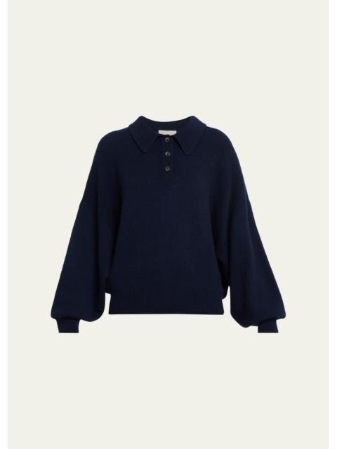 LISA YANG Etta Cashmere Polo Sweater
