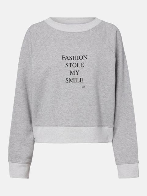 Victoria Beckham Printed cotton-blend jersey sweatshirt