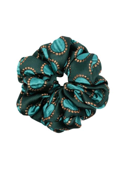 La DoubleJ Giga patterned-jacquard scrunchie