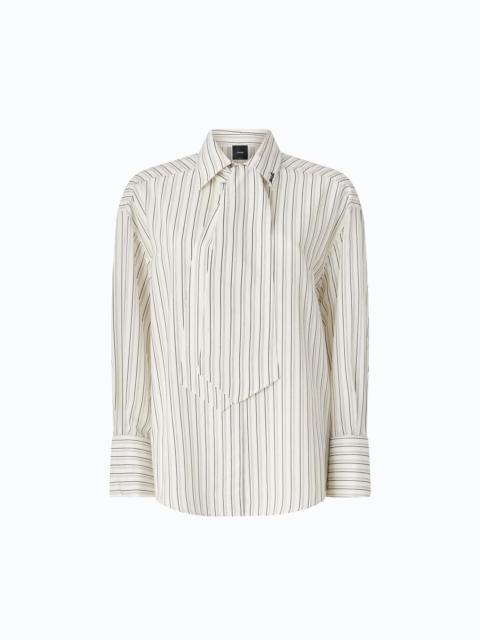 PINKO STRIPED SHIRT WITH TIE