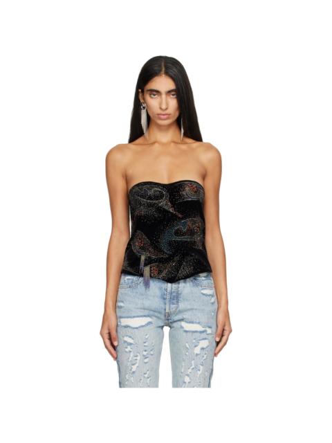 Isabel Marant Black Jiska Paisley Corset