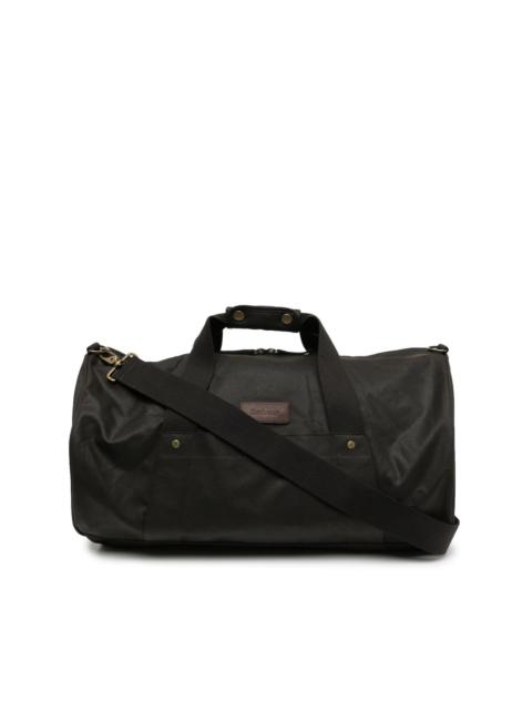 Barbour waxed travel duffle bag