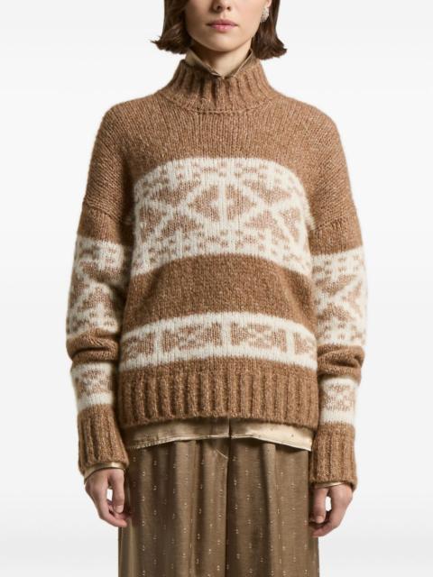 PESERICO fairisle-pattern high-neck sweater