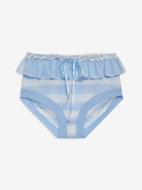 For Love & Lemons Brushed Gingham Knit Panty