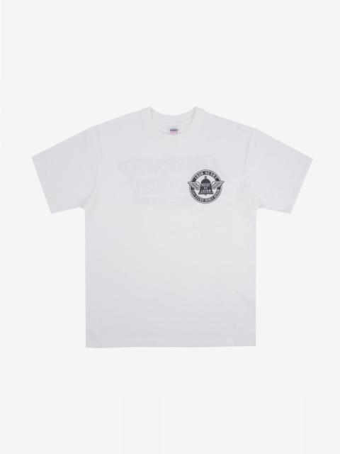 Iron Heart IHT-2402-WHT 7.5oz Printed Loopwheel Crew Neck T-Shirt - White