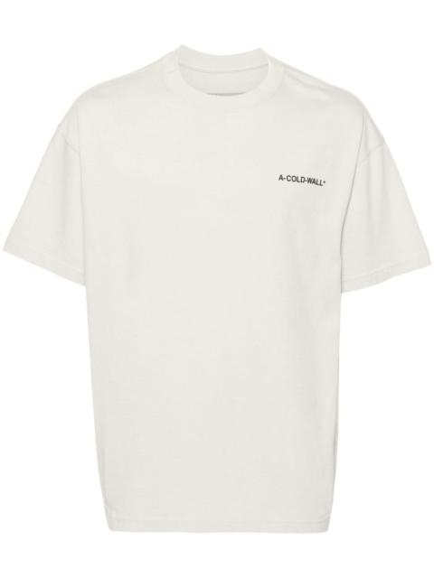 A-COLD-WALL* logo-flocked cotton T-shirt