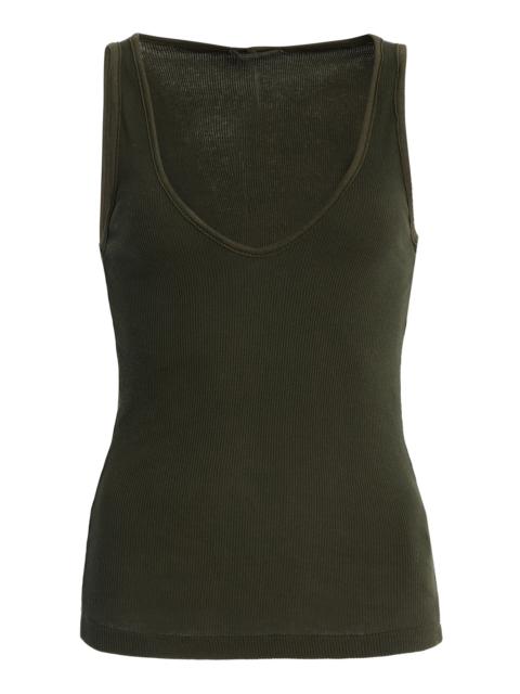 All Three Claire Ribbed Cotton Tank Top