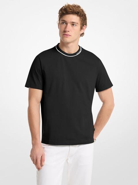 MICHAEL KORS Logo Trim Cotton Jersey T-Shirt