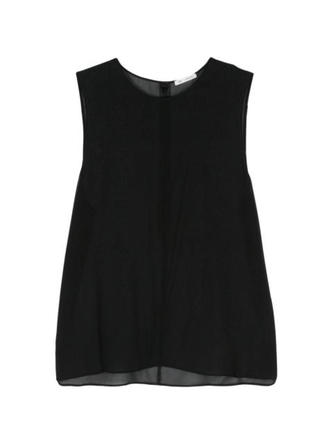 semi-sheer silk tank top