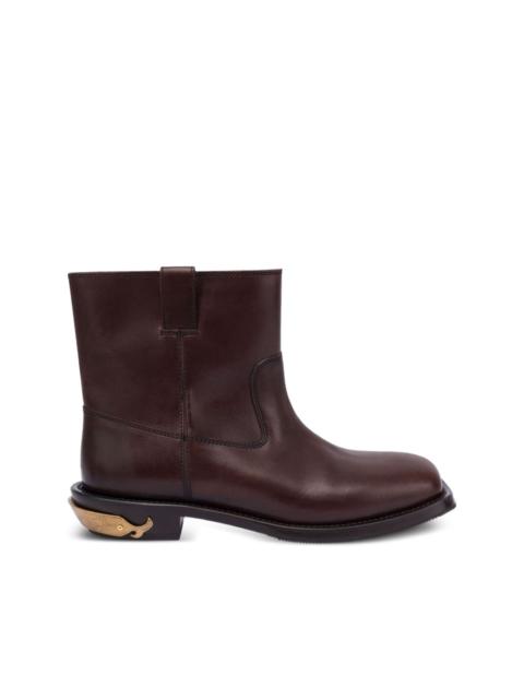 Moschino leather ankle boots