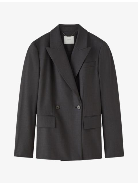 JOSEPH Dana Double-Breasted Stretch-Wool Jacket