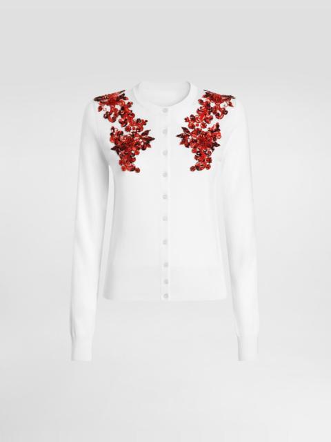 Dolce & Gabbana Silk cardigan with embroidery