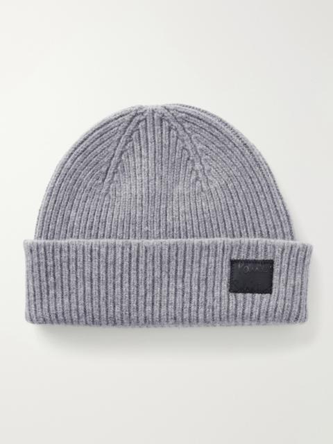 Paul Smith Logo-Appliquéd Ribbed Cashmere and Merino Wool-Blend Beanie