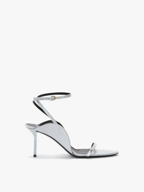 Victoria Beckham Victoria Embellished Stiletto Sandal 75 In Magnesium Satin