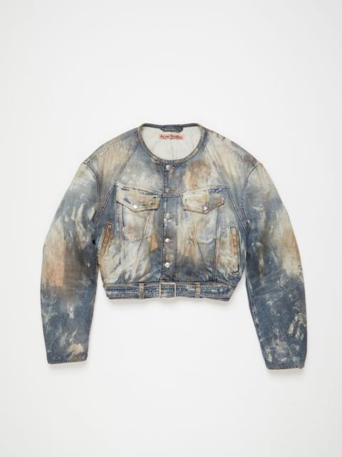 Cropped denim jacket - Mid Blue