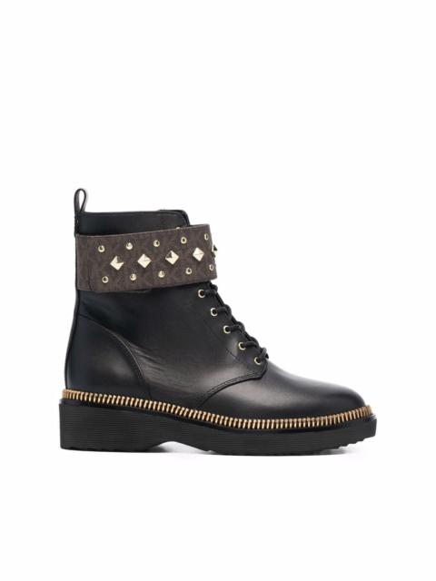 MICHAEL KORS Haskell studded logo leather boots