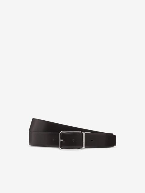 Santoni buckle-fastening leather belt