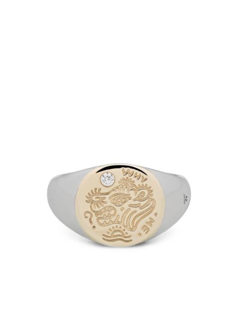 TOM WOOD Why Me diamond-embellished ring
