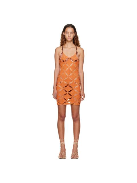 ISA BOULDER SSENSE Exclusive Orange & Yellow Reversible Minidress