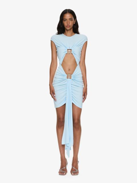 CHRISTOPHER ESBER Bezel Quartz Disconnect Short Sleeve Mini Dress